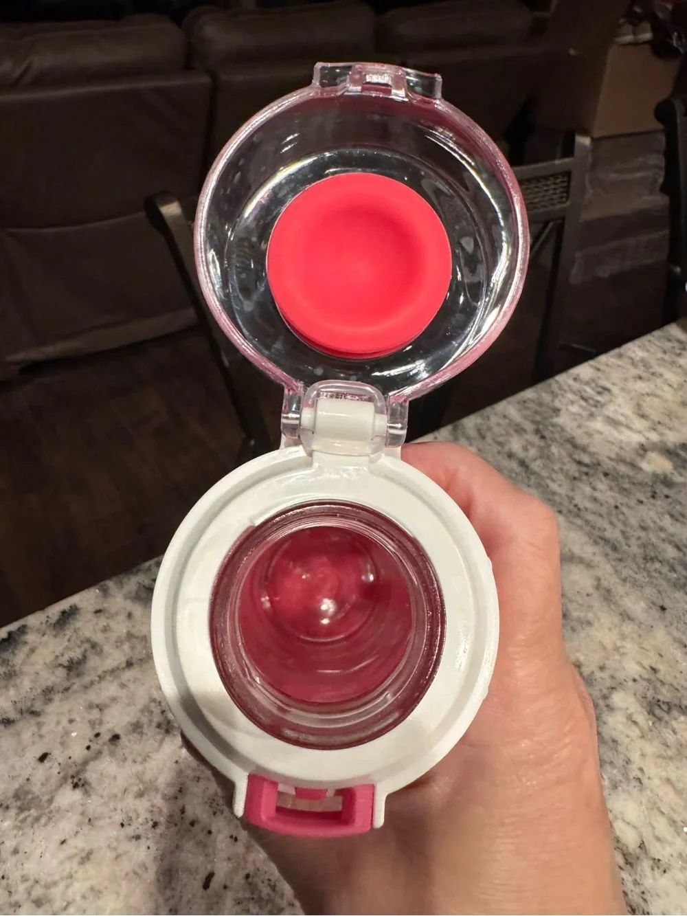 Pink Silicone Sleeve glass Water Bottle with Flip Lid